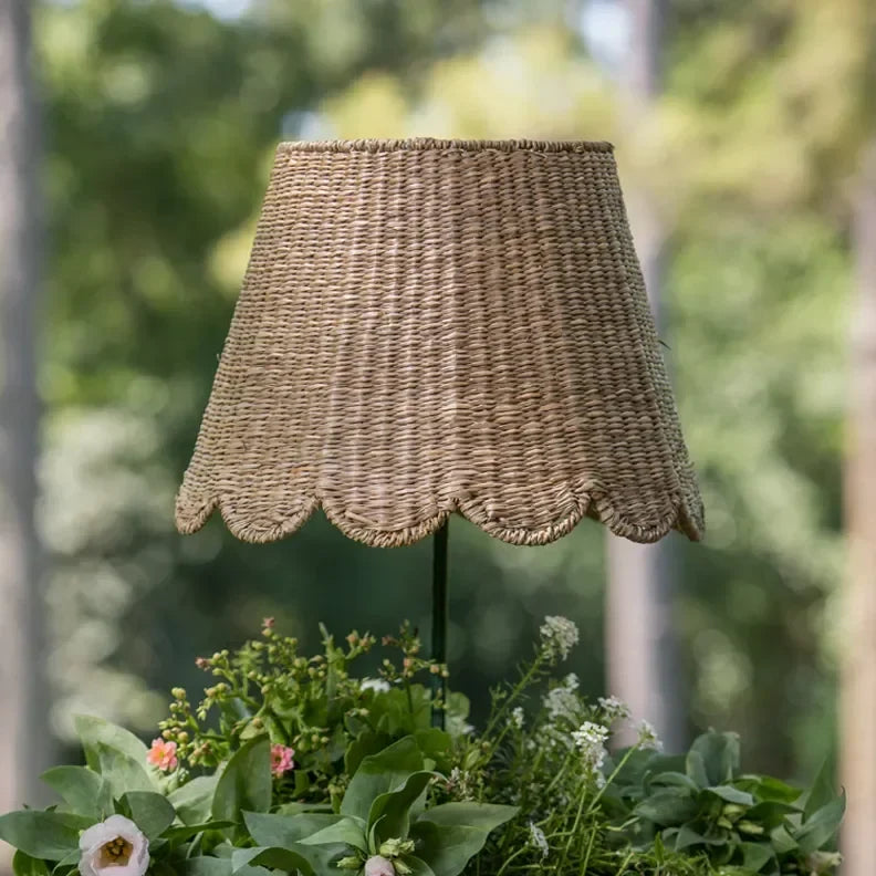 Seagrass Lampshade (Scalloped in Natural) - The Mayfair Hall