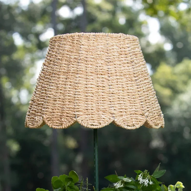Seagrass Lampshade (Scalloped in Ivory) - The Mayfair Hall
