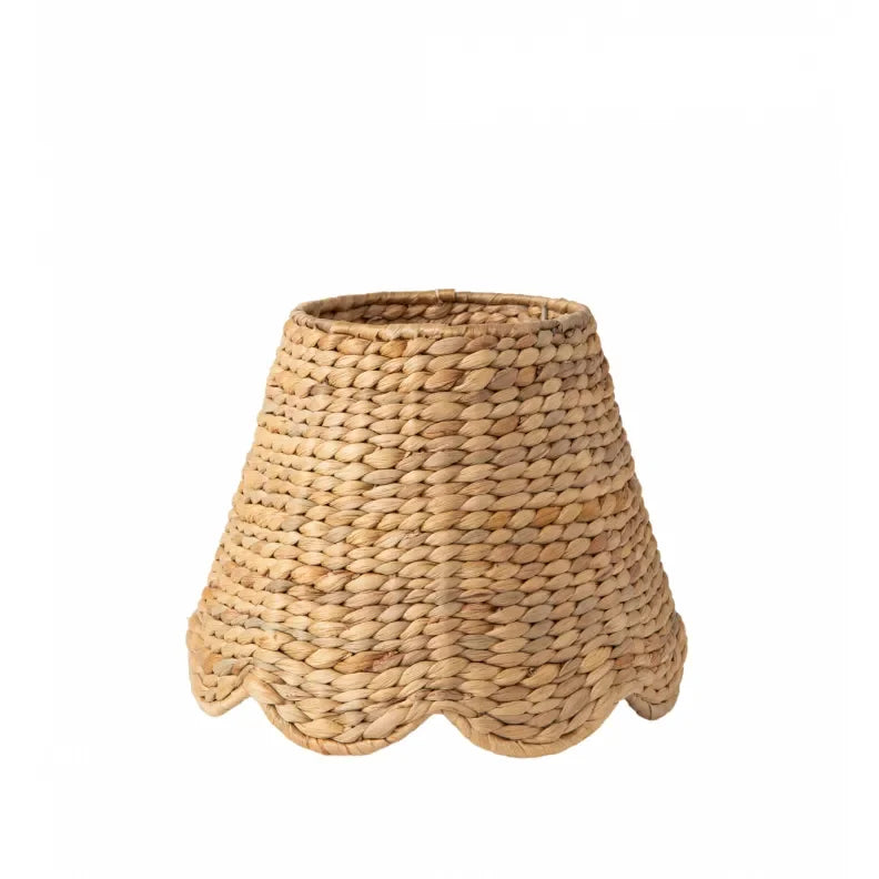 Water Hyacinth Lampshades (Scalloped in Natural) - The Mayfair Hall