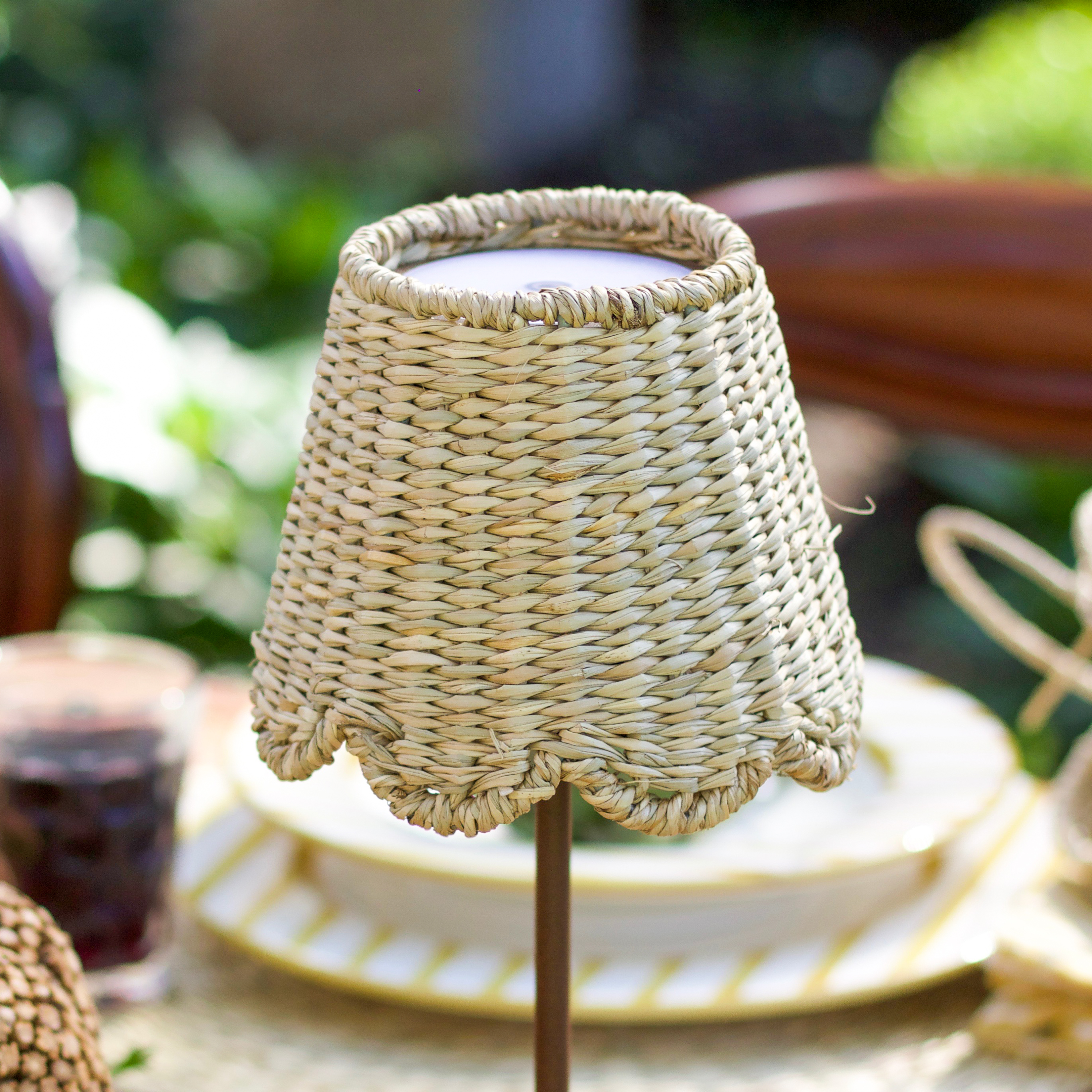 Large Seagrass Shade Cover (Scalloped in Natural)