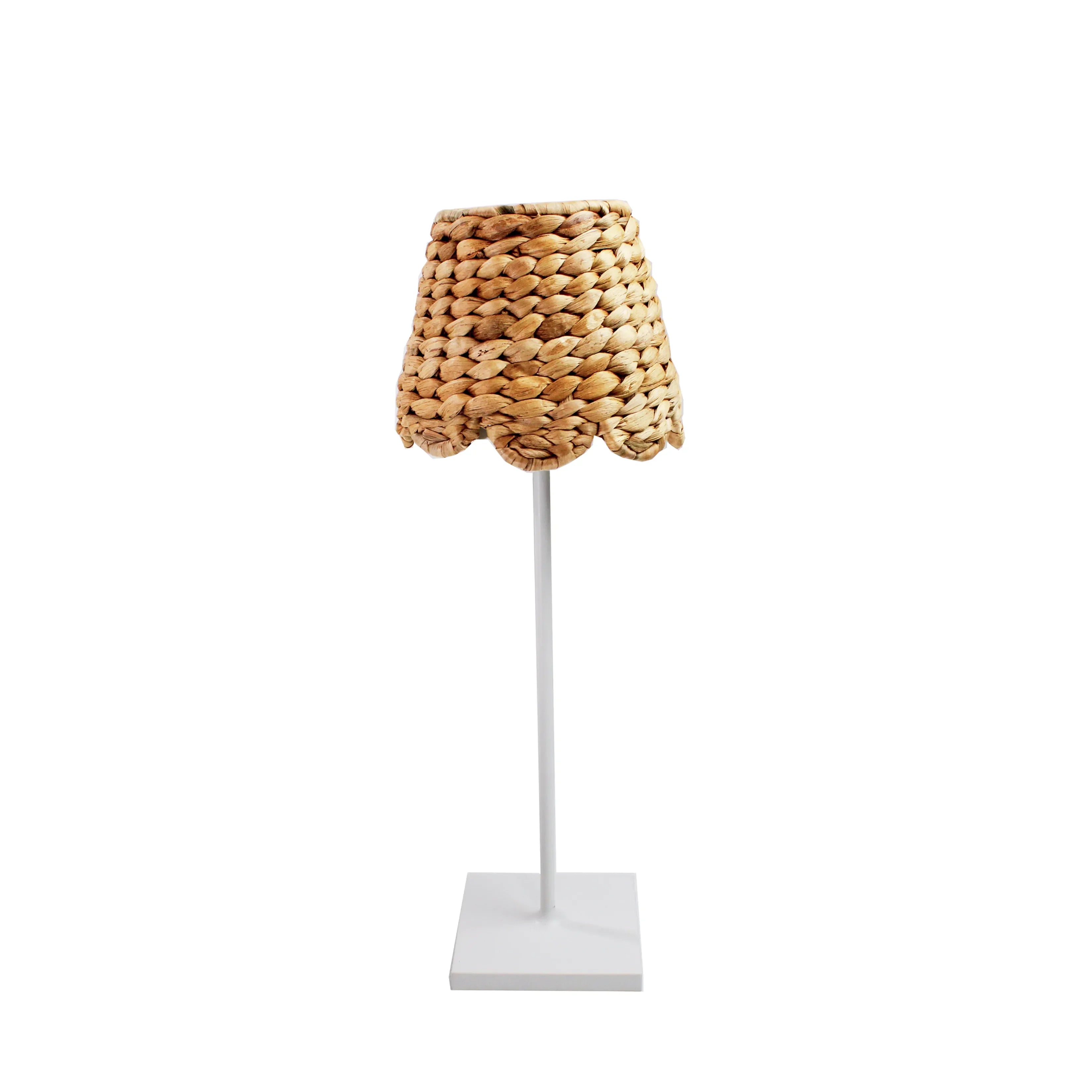 Water Hyacinth Shade Cover (Scalloped in Natural) - The Mayfair Hall