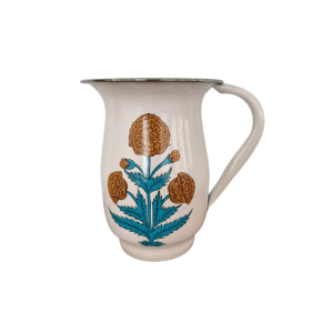 Marigold Poppy Hand-painted Enamelware Pitcher