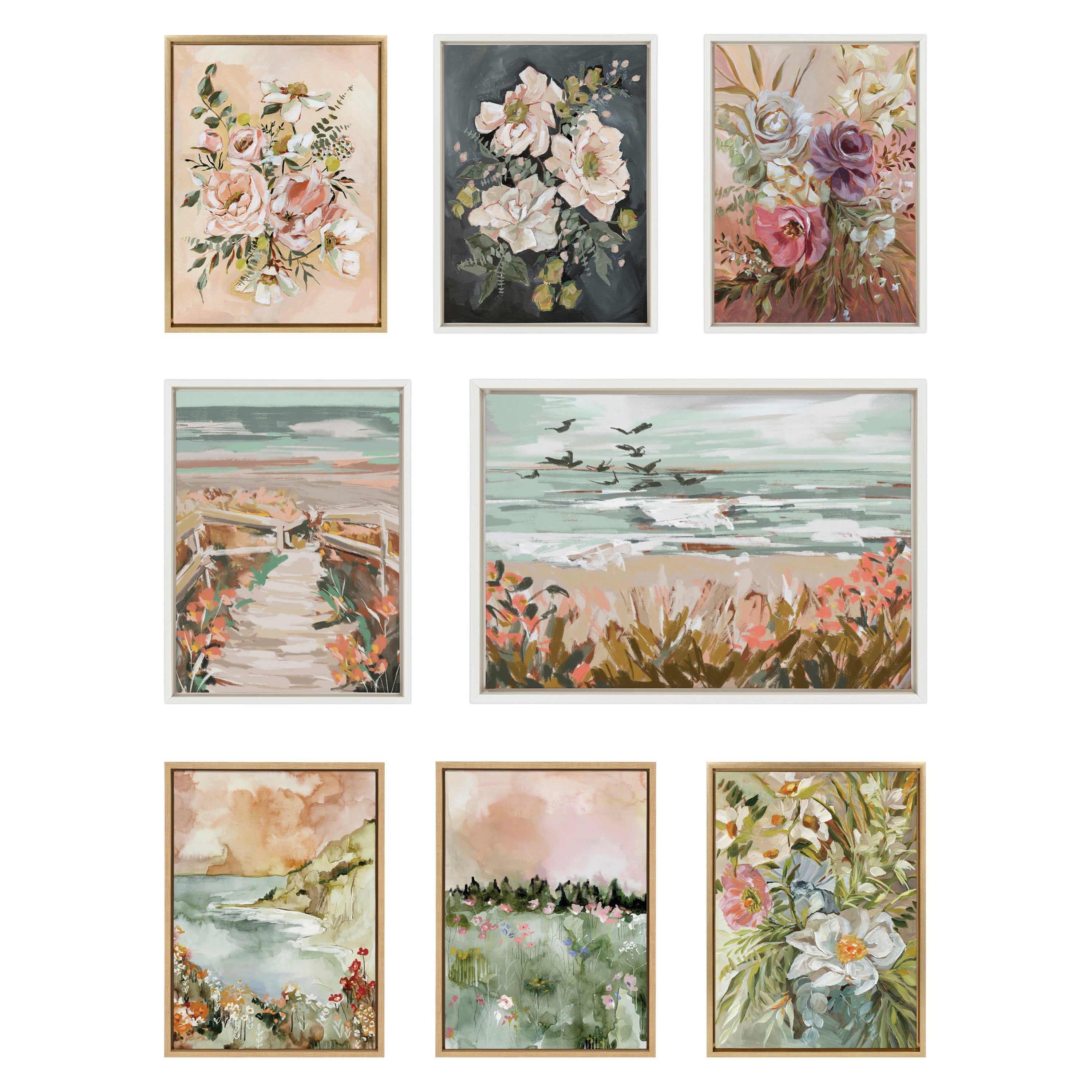 Sylvie Mountainscape Framed Canvas by Annie Quigley