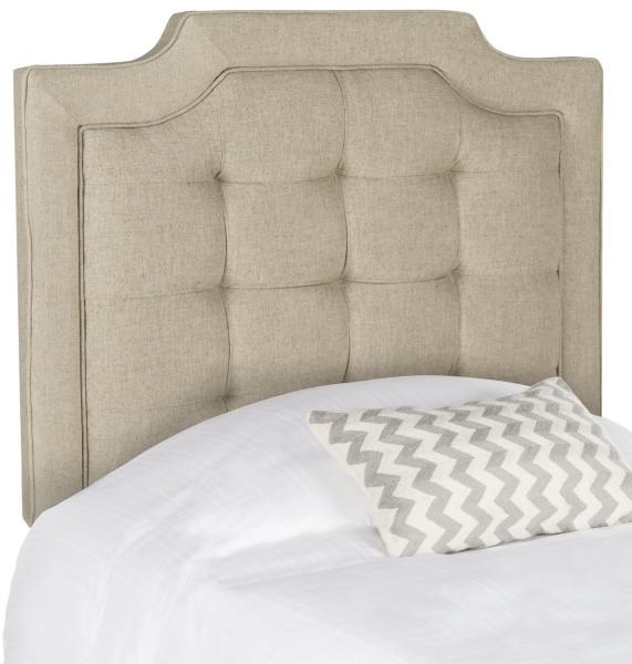 Sapphire Tufted Linen Headboard in Hemp
