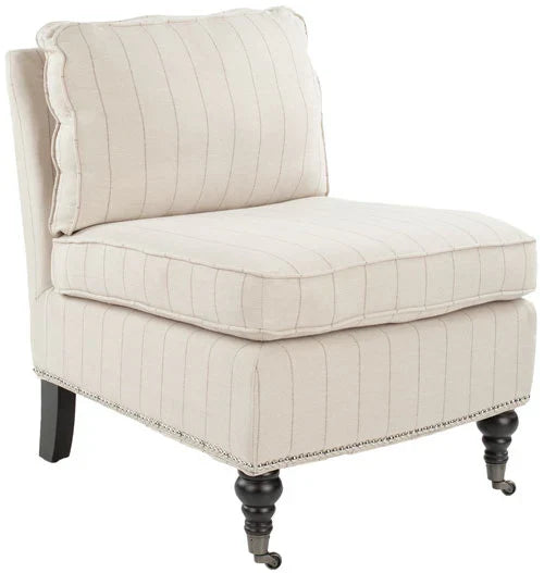 Randy Linen Slipper Chair in Flax Beige