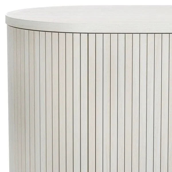 Shaelynn Wood Sideboard in Bleached White with Sliding Cabinets - The Mayfair Hall