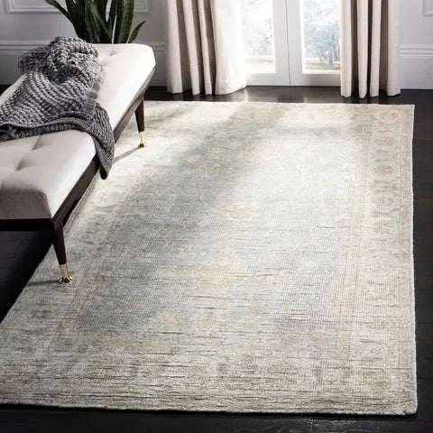 Maharaja Viscose Rug in Light Blue - The Mayfair Hall