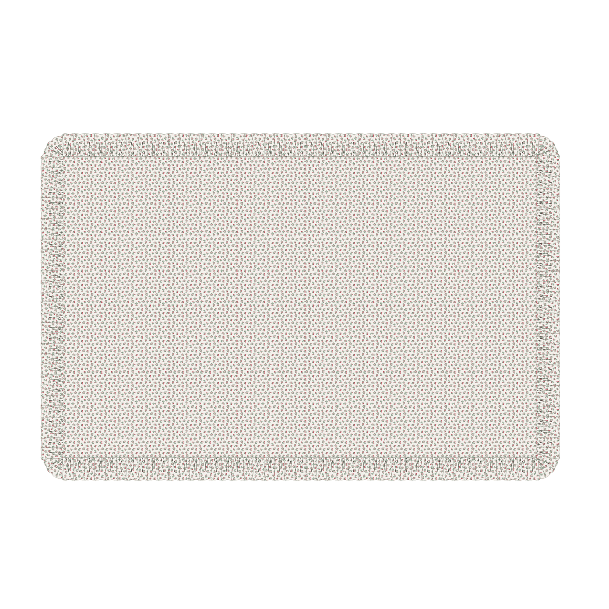 Mildred Floral Cream Rectangle Ruffled Tablecloth