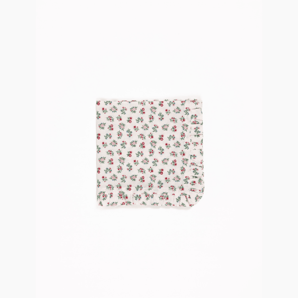 Mildred Floral Cream Ruffled Napkins, Set of 4