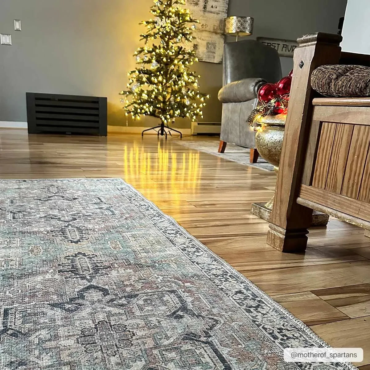 Nisa Vintage Washable Area Rug - The Mayfair Hall