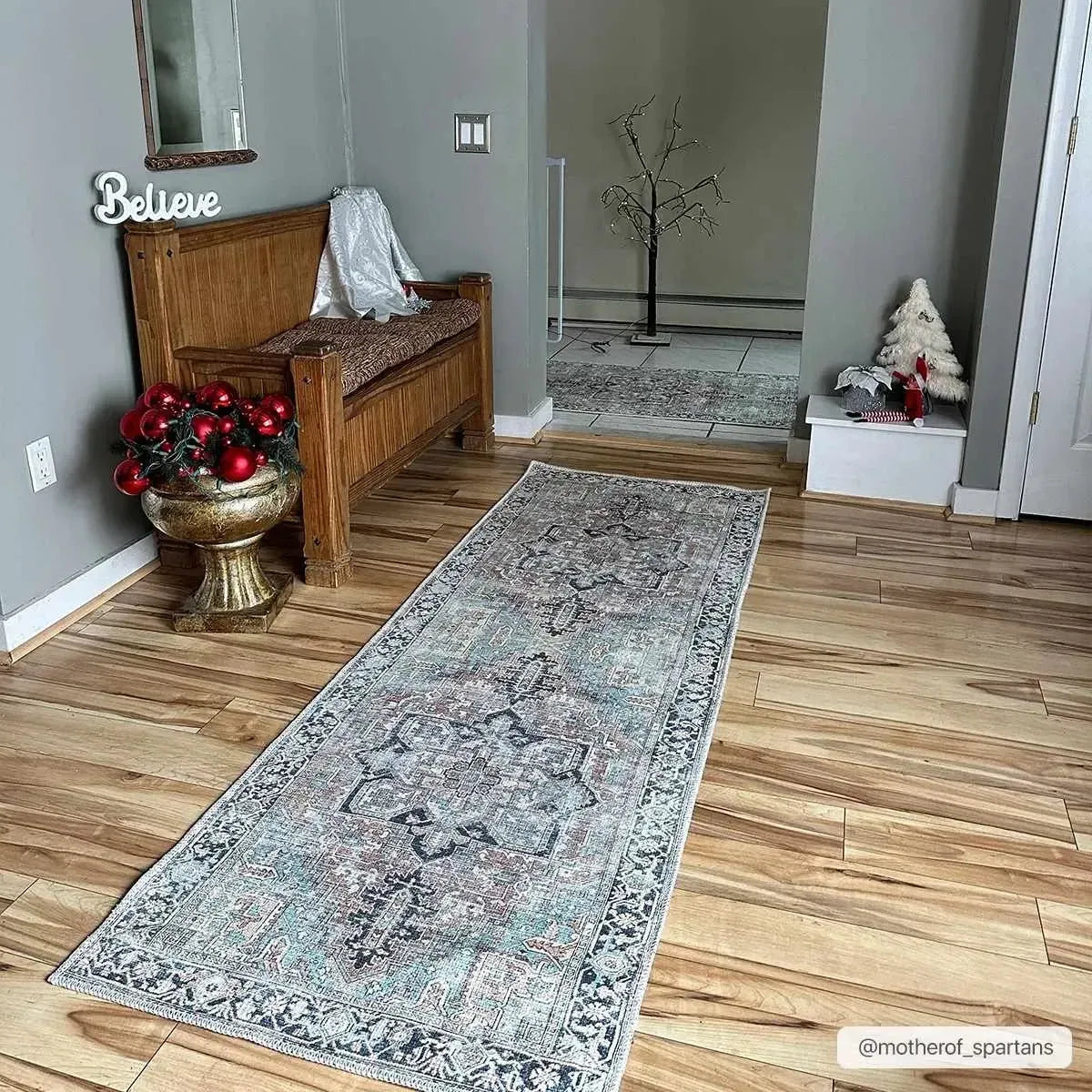 Nisa Vintage Washable Area Rug - The Mayfair Hall