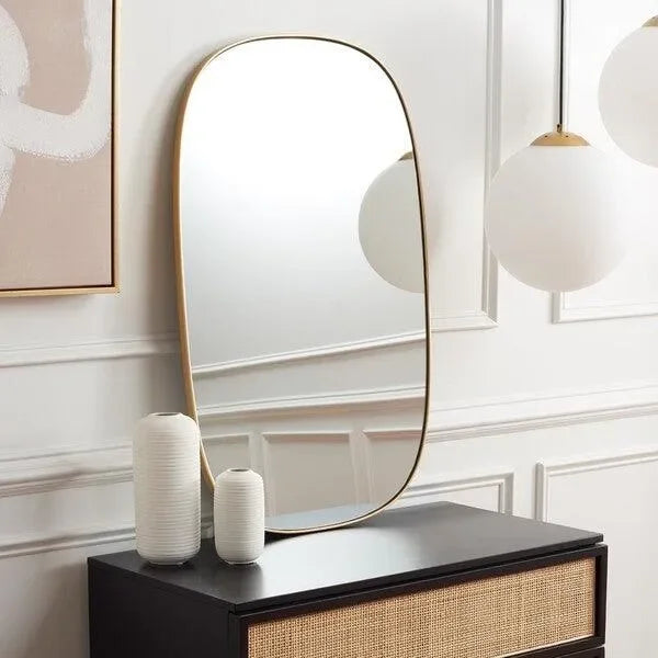 Varia Metal Mirror in Gold - The Mayfair Hall