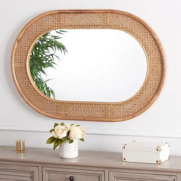Cayce Glass Mirror in Natural - The Mayfair Hall