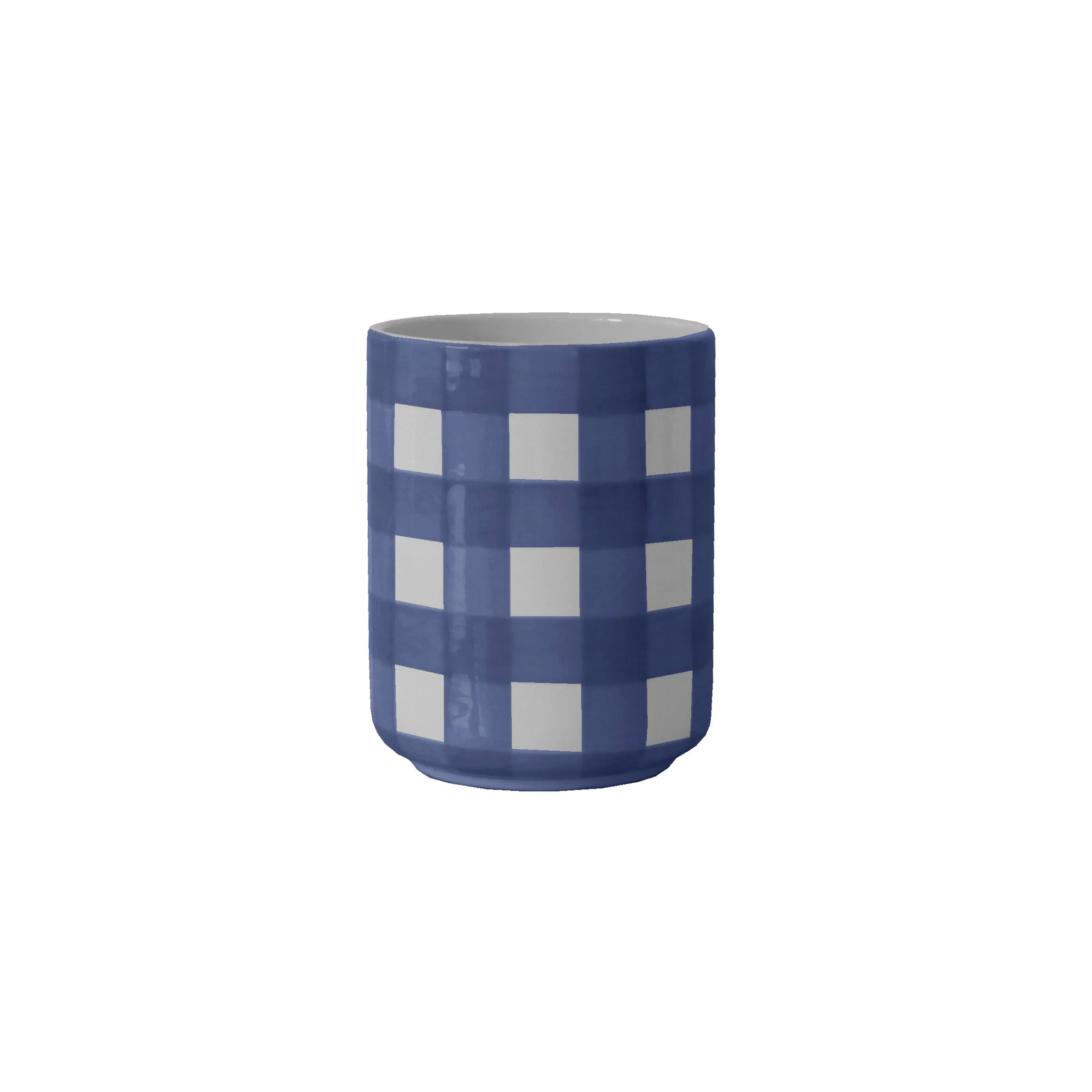Gingham Large Vase/ Utensil Holder - The Mayfair Hall