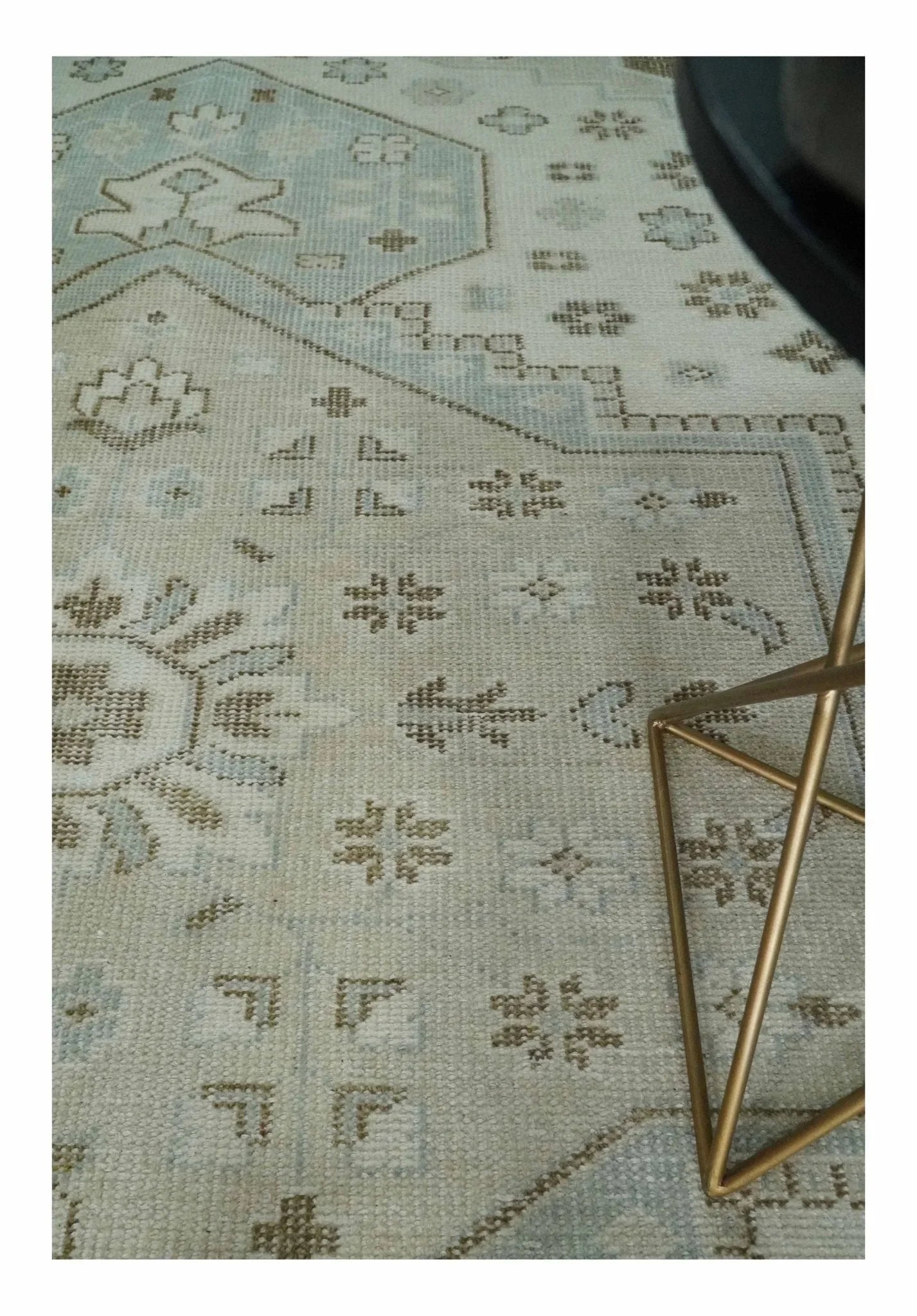 Neutral Ivory, Brown and Gray Hand knotted Traditional Multi Size wool Area Rug - The Mayfair Hall