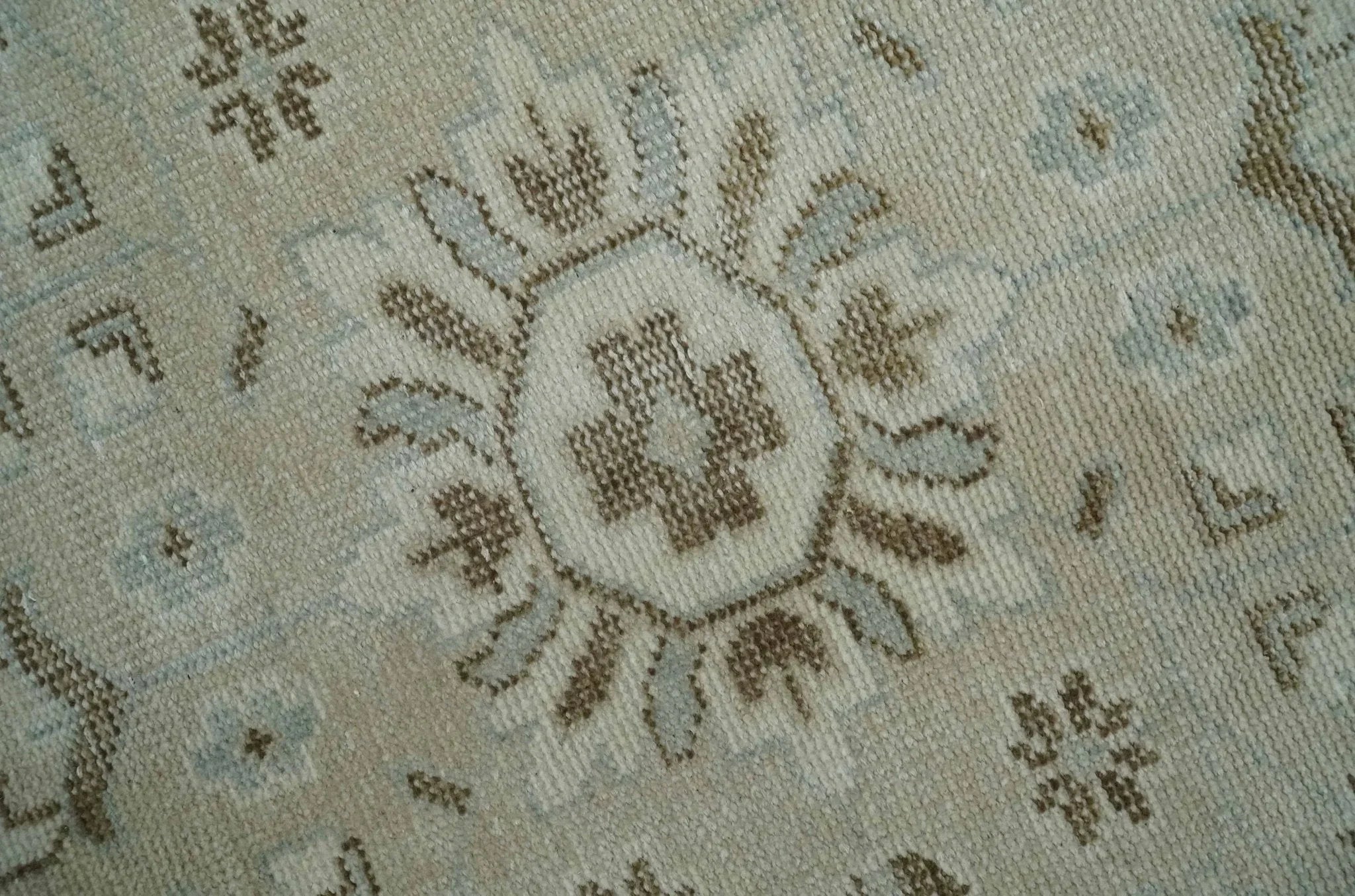 Neutral Ivory, Brown and Gray Hand knotted Traditional Multi Size wool Area Rug - The Mayfair Hall