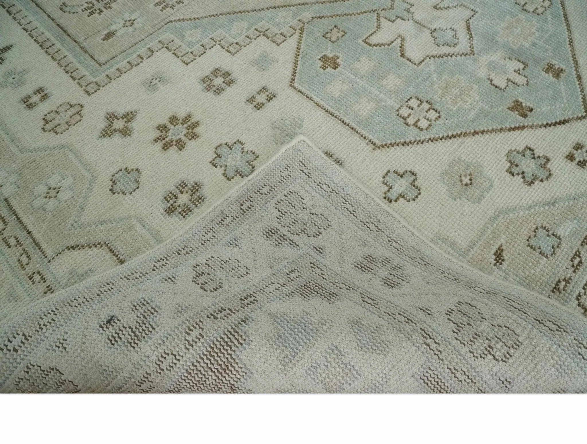 Neutral Ivory, Brown and Gray Hand knotted Traditional Multi Size wool Area Rug - The Mayfair Hall