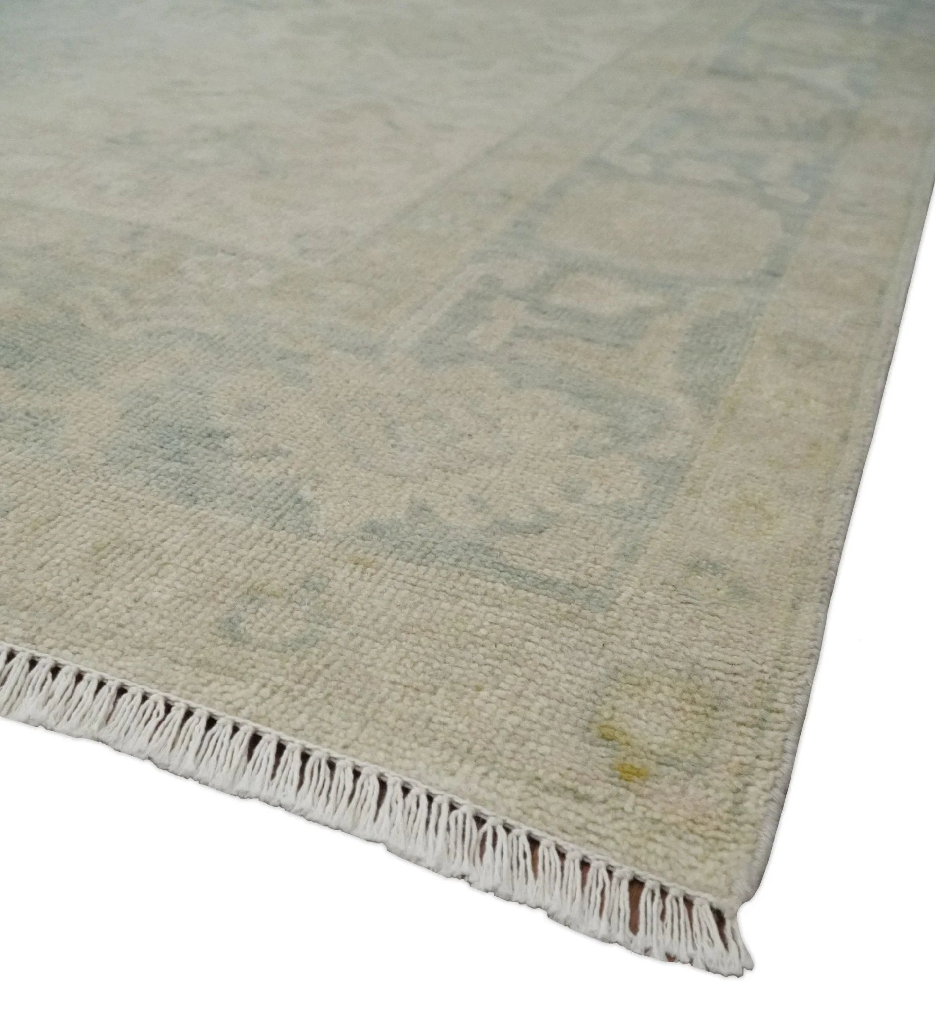 Neutral Tone Traditional Camel and Silver Antique Style Hand knotted Wool Area Rug - The Rug Decor
