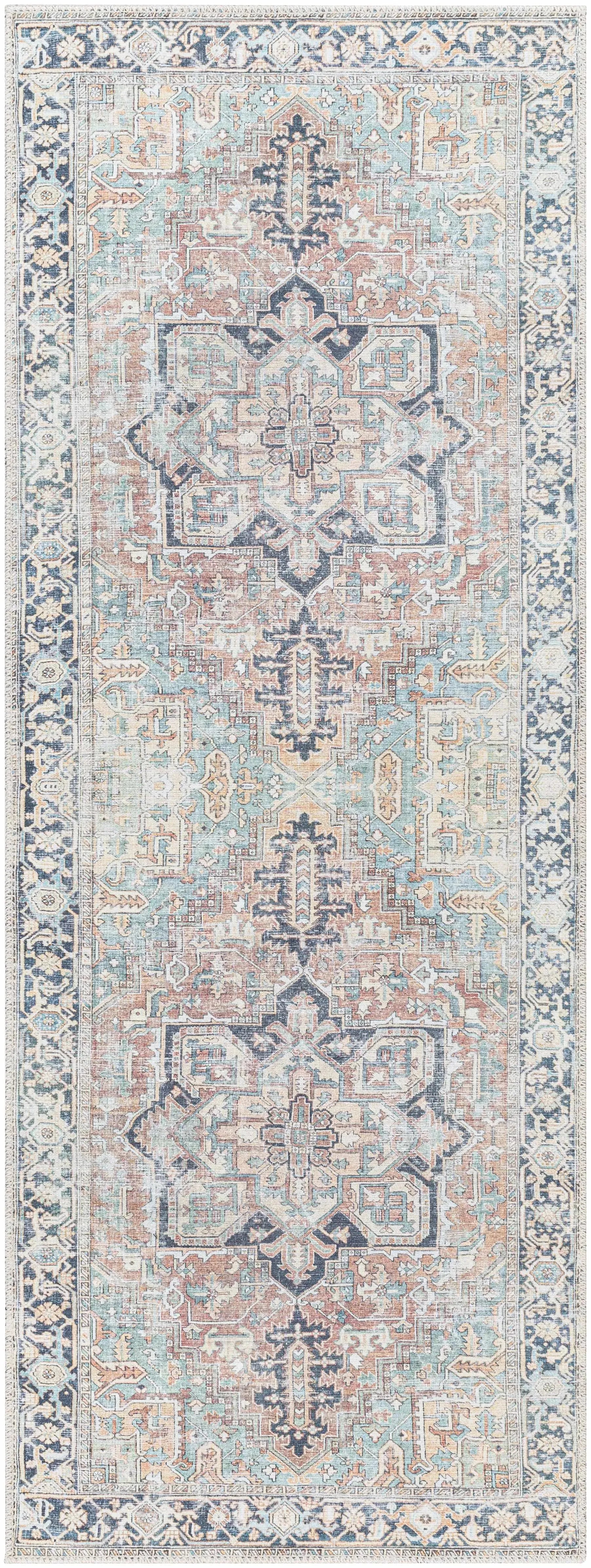 Nisa Vintage Washable Area Rug - The Mayfair Hall
