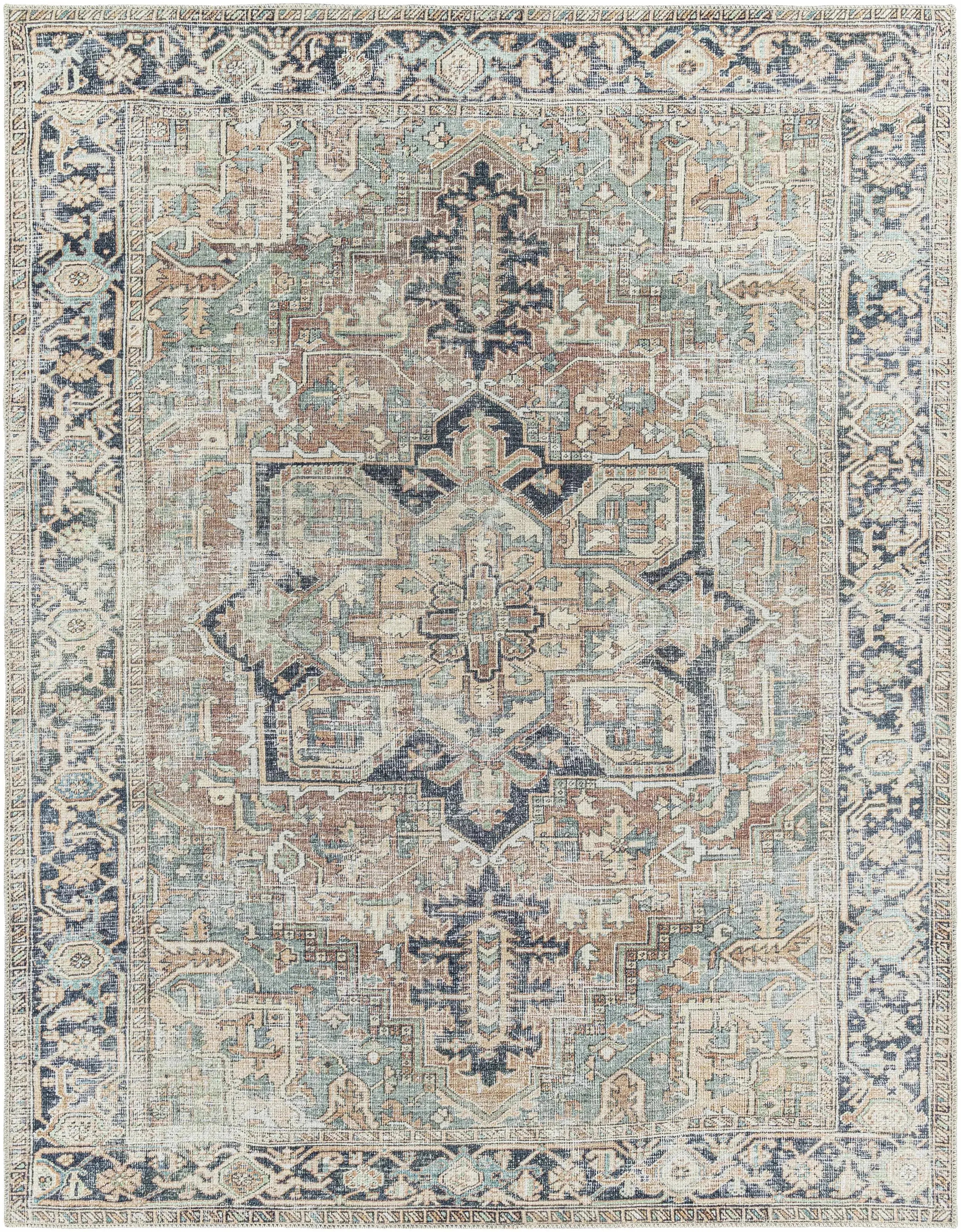 Nisa Vintage Washable Area Rug - The Mayfair Hall