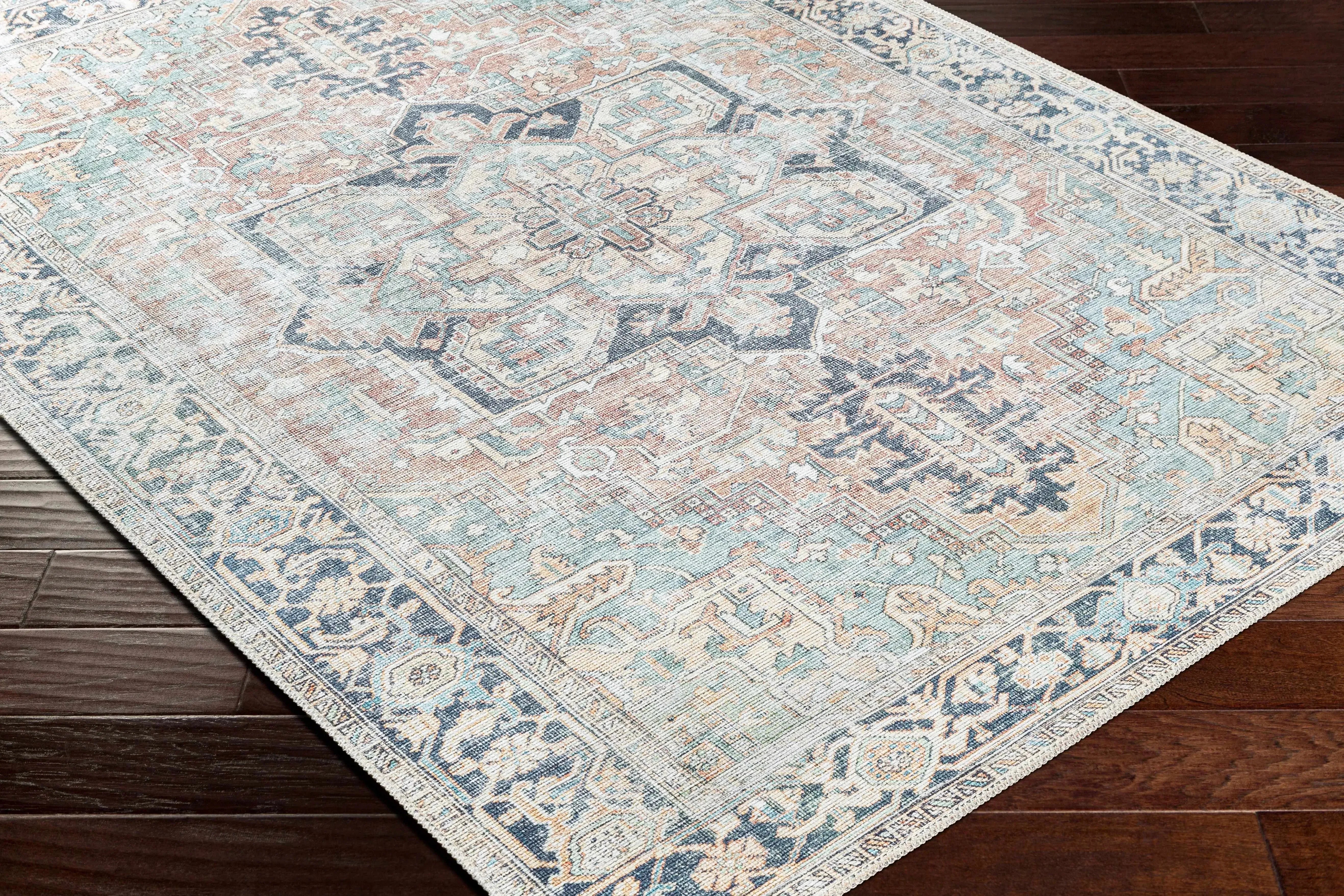 Nisa Vintage Washable Area Rug - The Mayfair Hall
