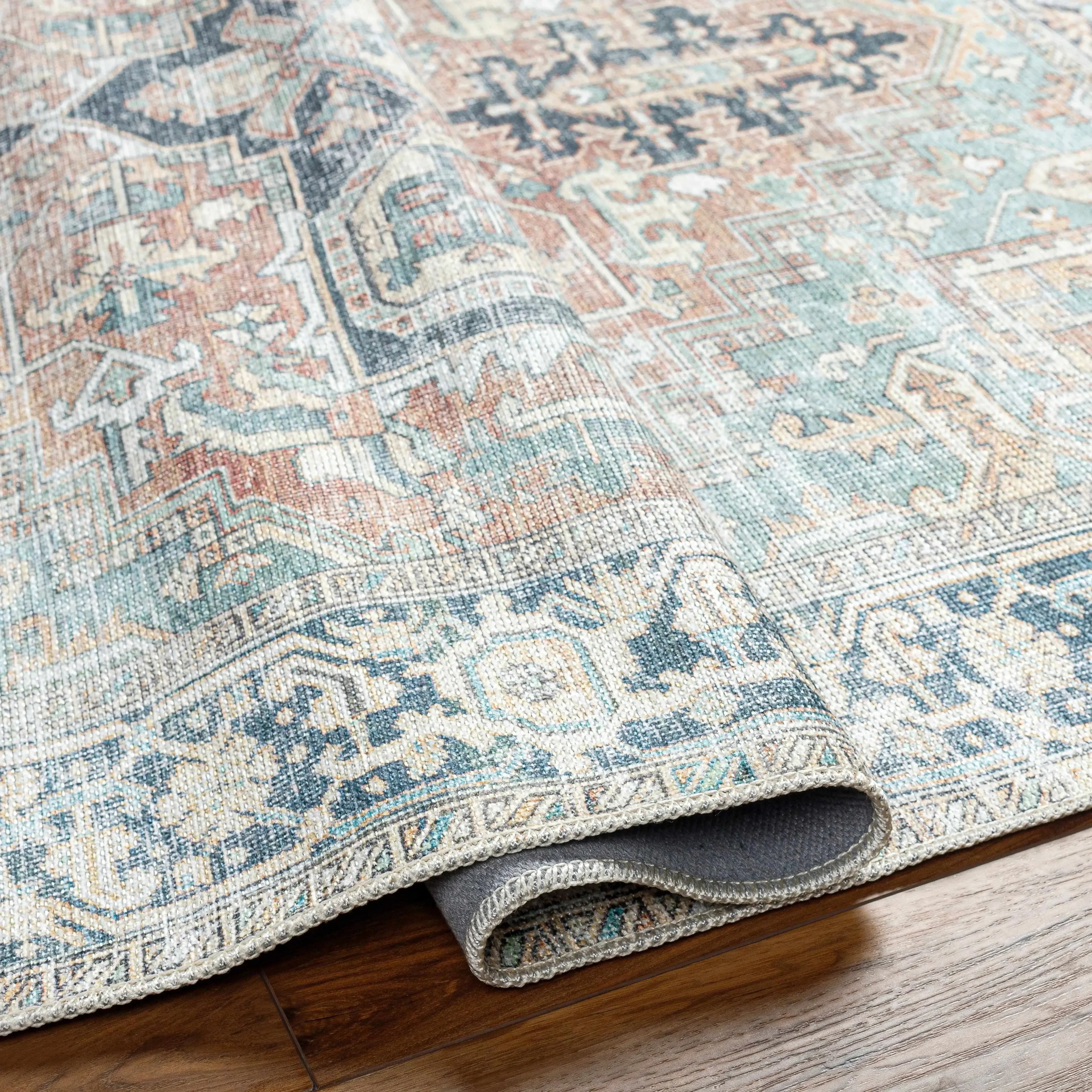 Nisa Vintage Washable Area Rug - The Mayfair Hall