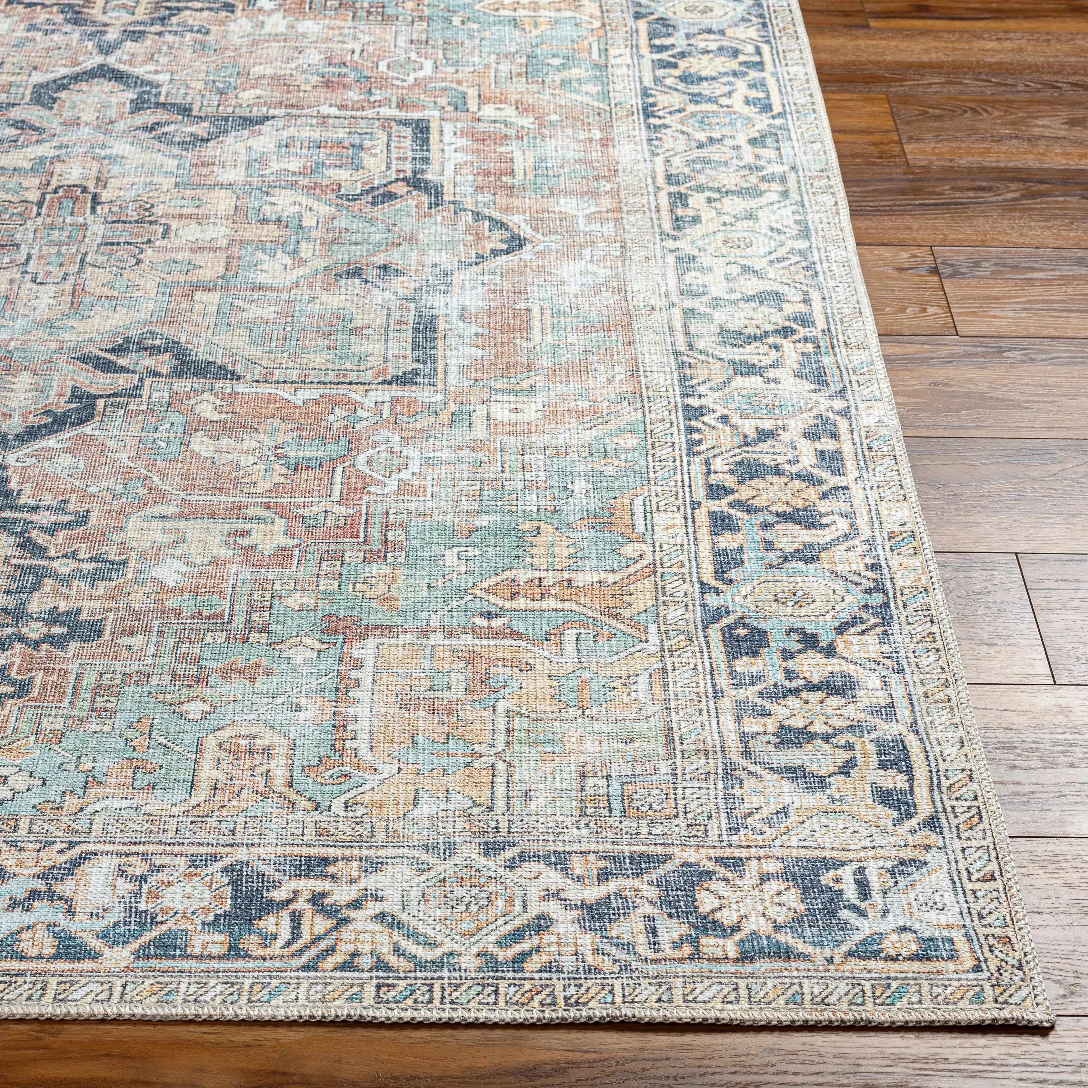 Nisa Vintage Washable Area Rug - The Mayfair Hall