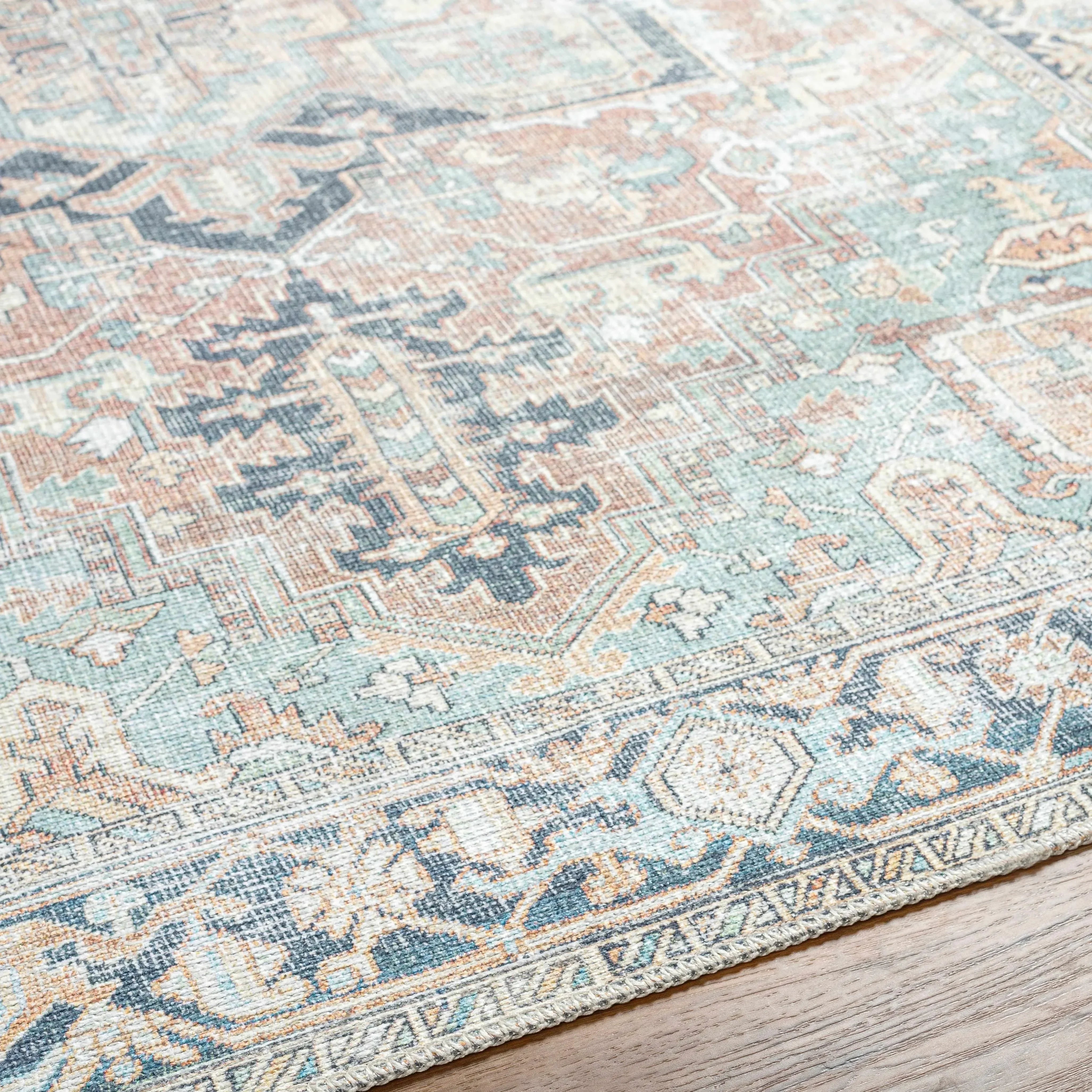 Nisa Vintage Washable Area Rug - The Mayfair Hall