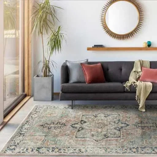 Nisa Vintage Washable Area Rug - The Mayfair Hall