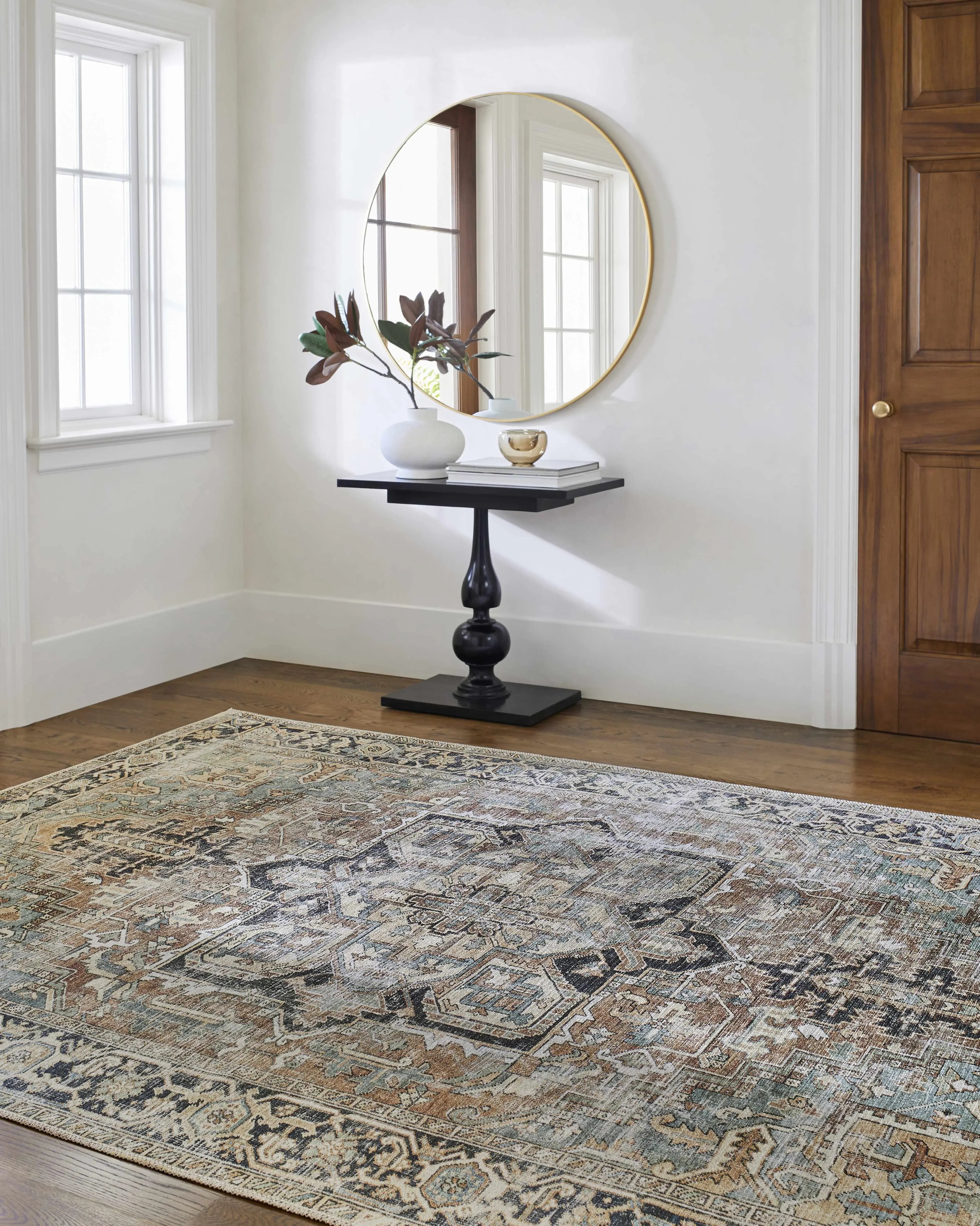 Nisa Vintage Washable Area Rug - The Mayfair Hall
