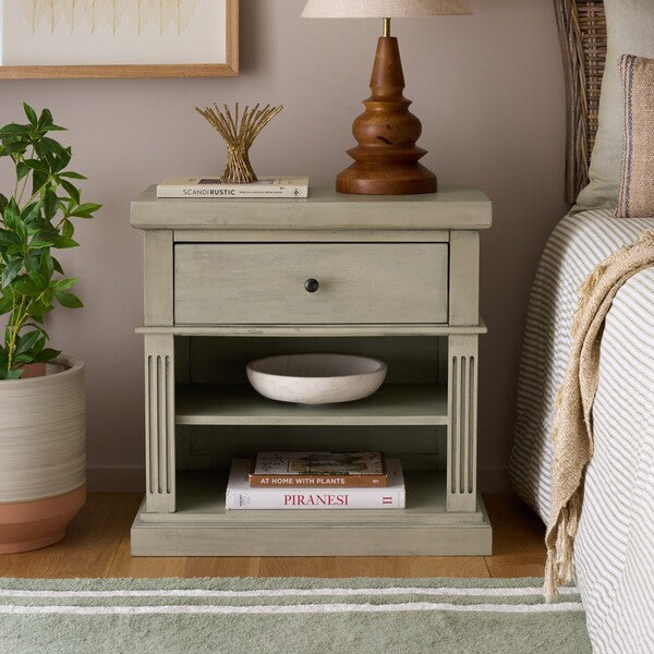 Ahasu Nightstand in Natural Gray