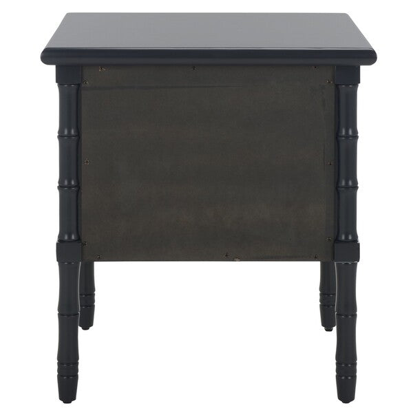 Niah 2 Drawer Nightstand in Black
