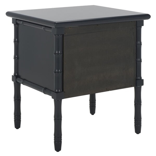 Niah 2 Drawer Nightstand in Black