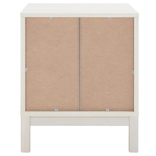 Galio 2 Drawer Nightstand in Bleached White