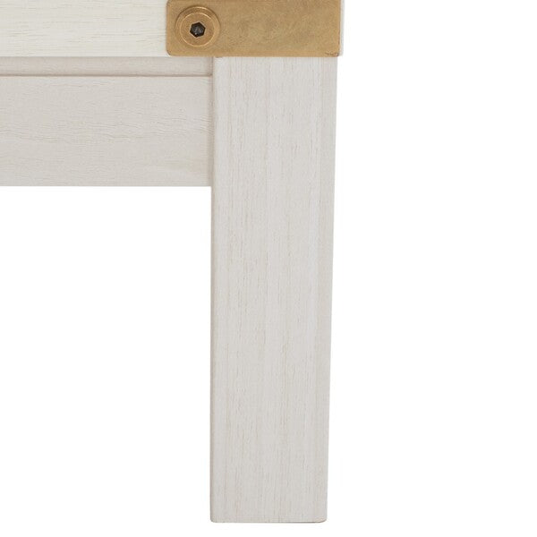 Galio 2 Drawer Nightstand in Bleached White