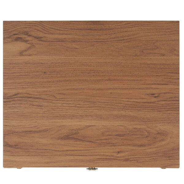 Galio 2 Drawer Nightstand in Oak with Gold Ring Pulls