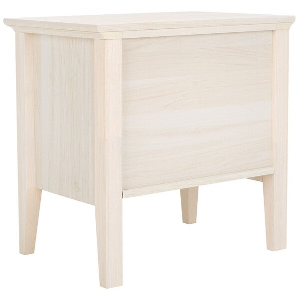 Sondra 1 Drawer 1 Shelf Nighstand in Bleached White
