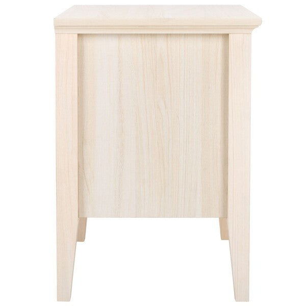 Sondra 1 Drawer 1 Shelf Nighstand in Bleached White
