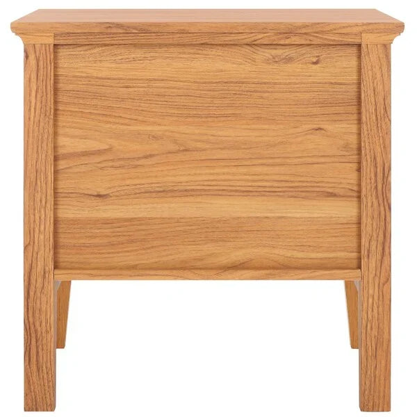 Sondra Wood Nighstand in Oak with Drawer and Shelf