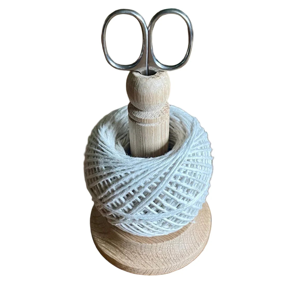 Oak String Tidy with Scissors and Twine