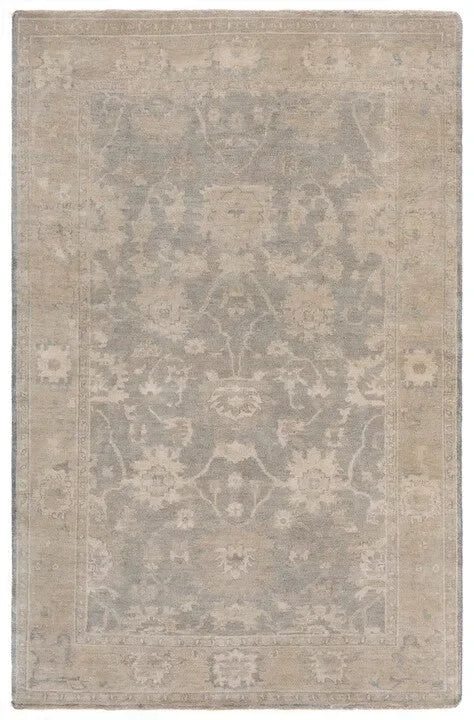 Oushak Wool Rug in Gray - The Mayfair Hall