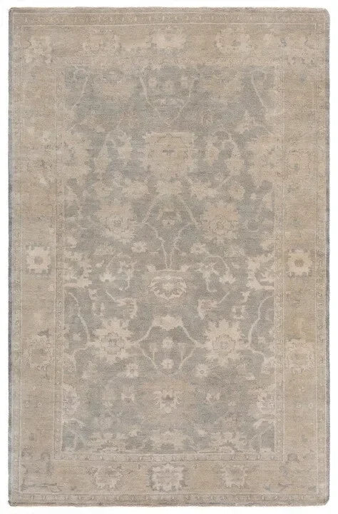 Oushak Wool Rug in Gray - The Mayfair Hall