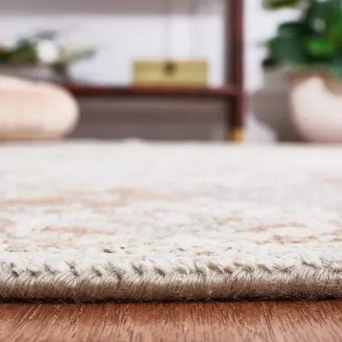 Oushak Wool Rug in Gray and Ivory - The Mayfair Hall