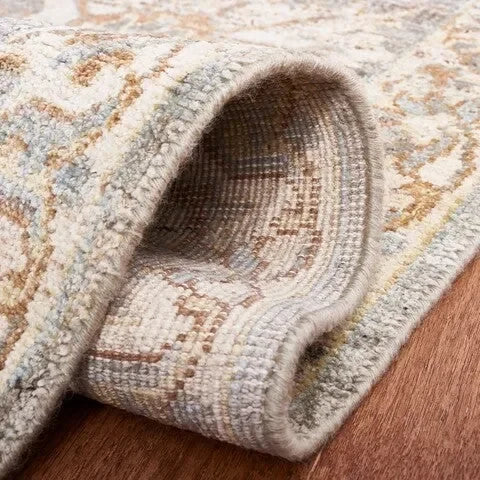 Oushak Wool Rug in Gray and Ivory - The Mayfair Hall