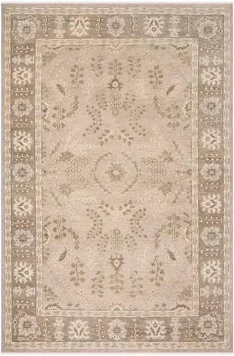 Oushak Wool Rug in Beige - The Mayfair Hall