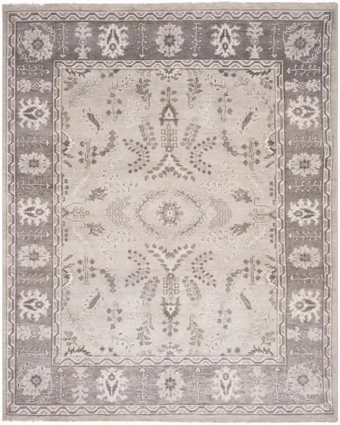 Oushak Wool Rug in Beige - The Mayfair Hall