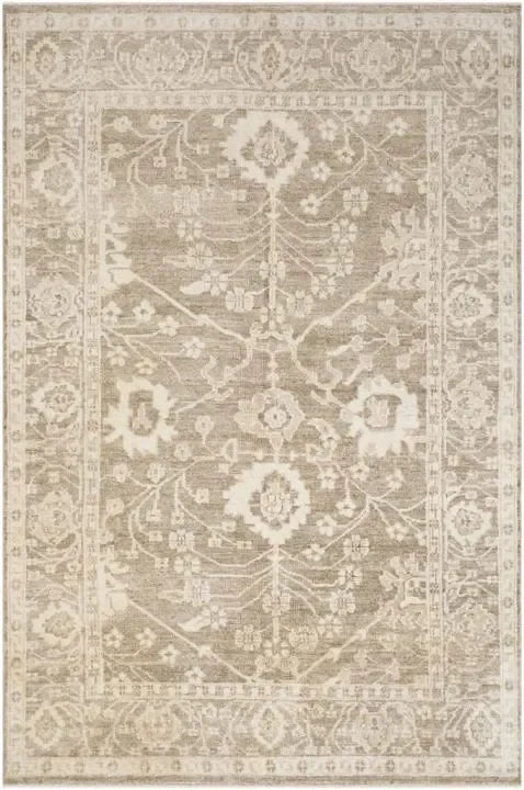 Oushak Viscose Rug in Gray - The Mayfair Hall