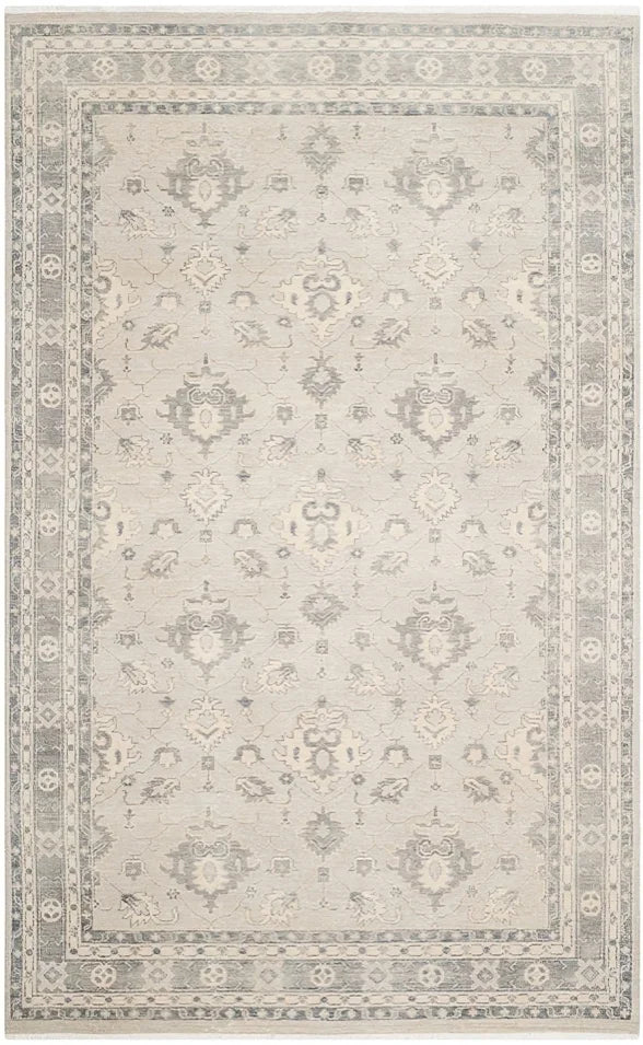 Oushak Wool Rug in Silver - The Mayfair Hall
