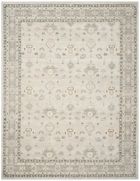 Oushak Wool Rug in Silver - The Mayfair Hall