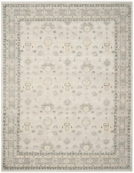 Oushak Wool Rug in Silver - The Mayfair Hall